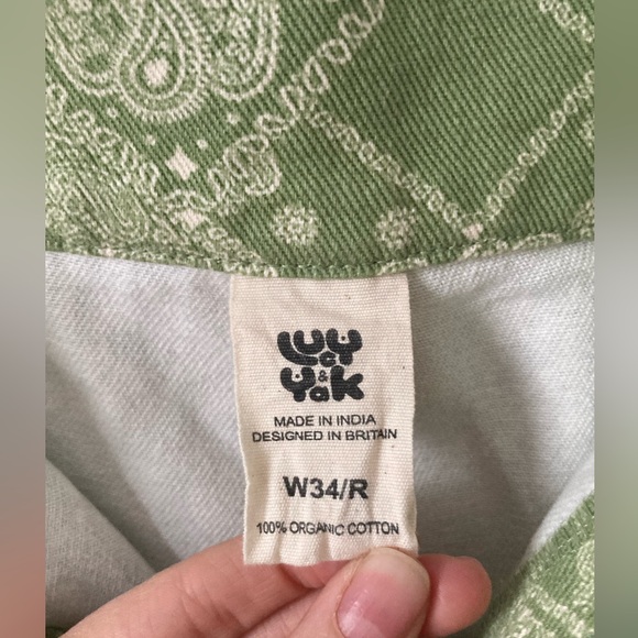 NWOT Lucy & Yak Green Paisley Trousers (W34/R) - Picture 9 of 9